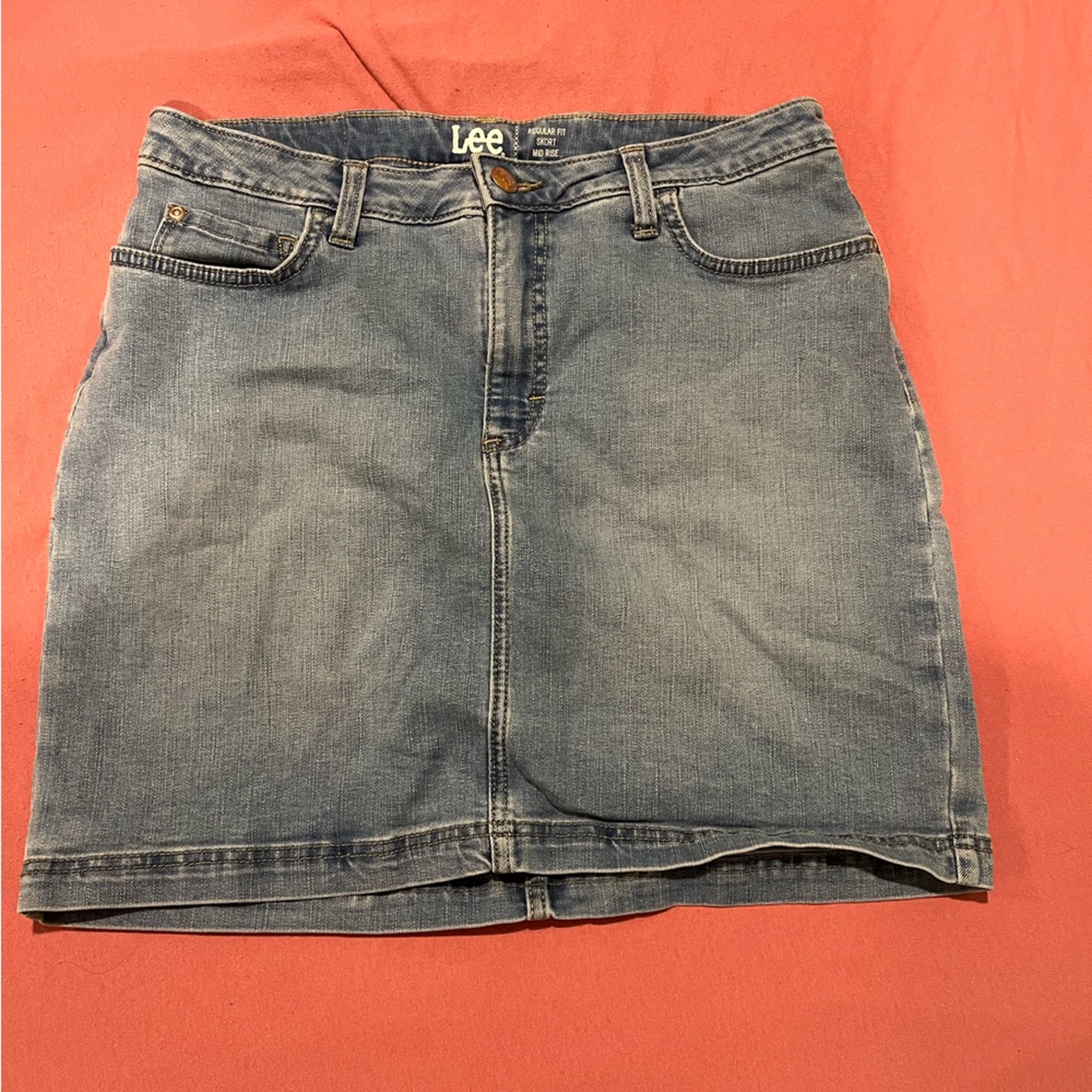 Lee Mid Rise Jean Skort 12